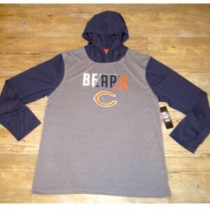 Chicago Bears NFL Team Apparel Performance Hooded Shirt Size Men's Large